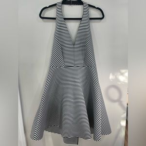 Dress black and white strips